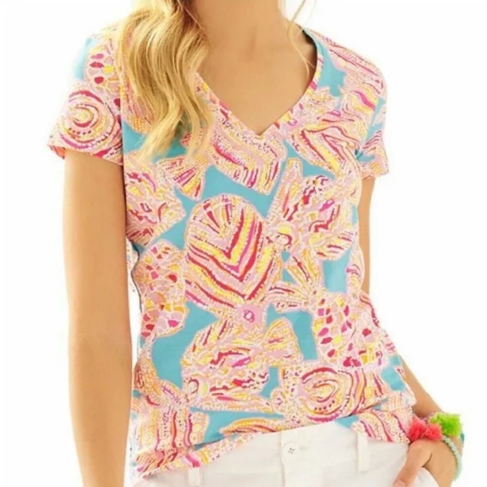 Lilly Pulitzer Large Michele Top Breakwater Tini Bikini